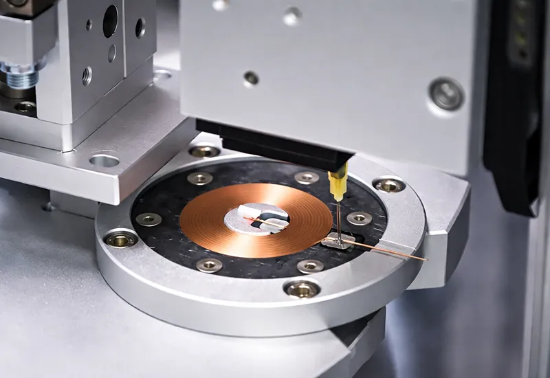 High precision automatic spindle winding machine fabricating custom copper coil - Sensync